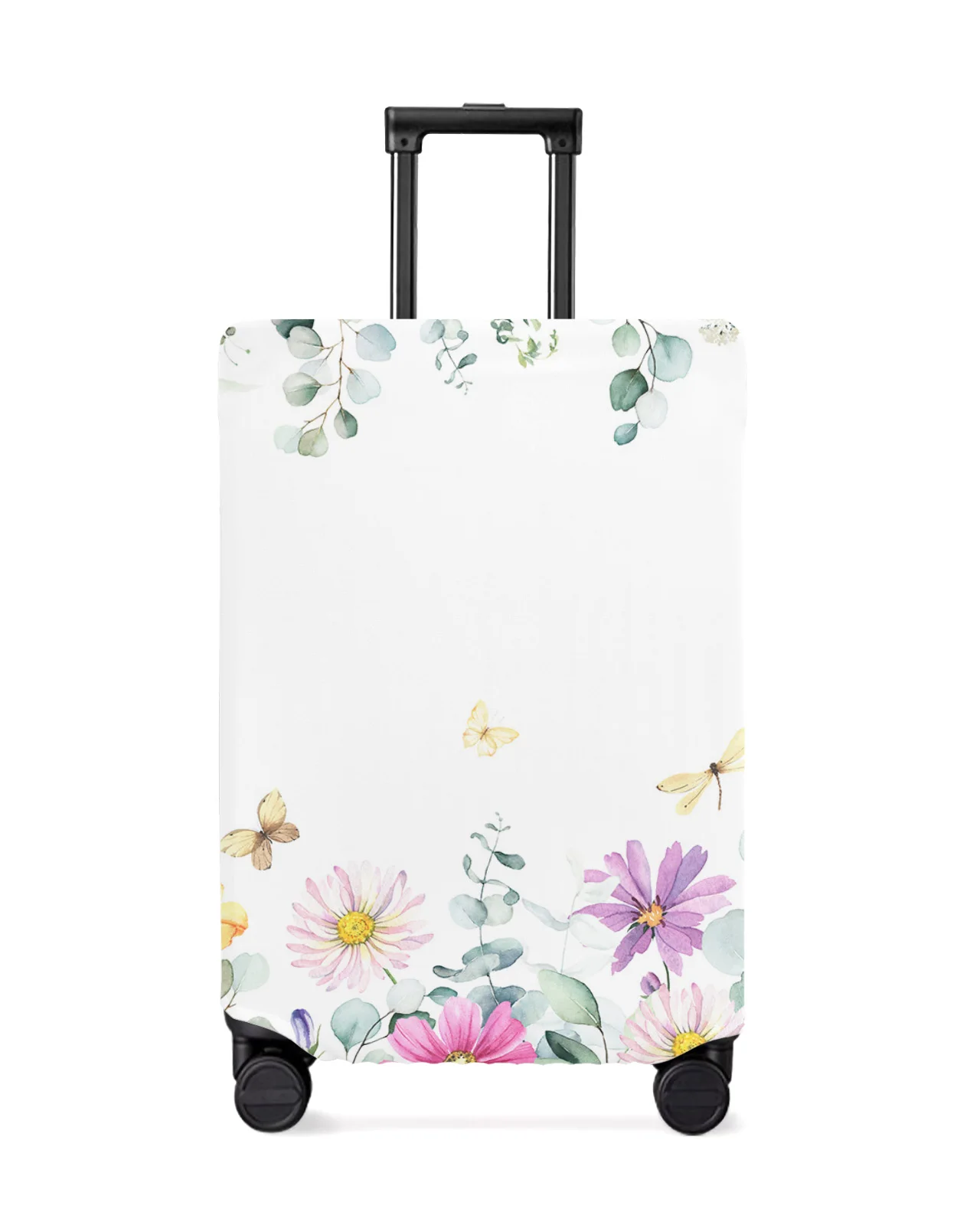 

Idyllic Wildflower Leaves Travel Luggage Cover Elastic Baggage Cover For 18-32 Inch Suitcase Case Dust Cover Travel Accessories