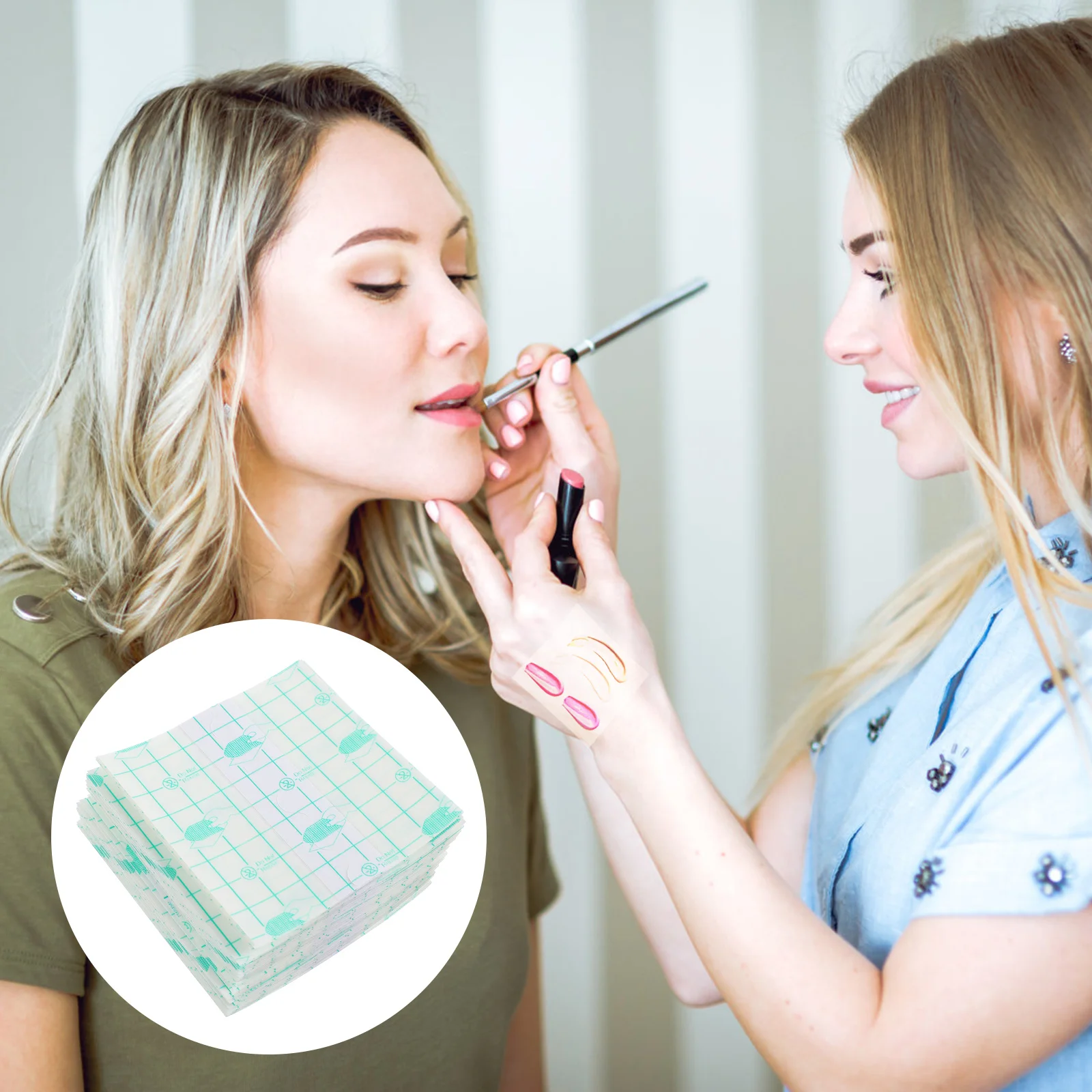 

Mixing Makeup Hand Palette Waterproof Medical Tape Liquid Foundation Pallet