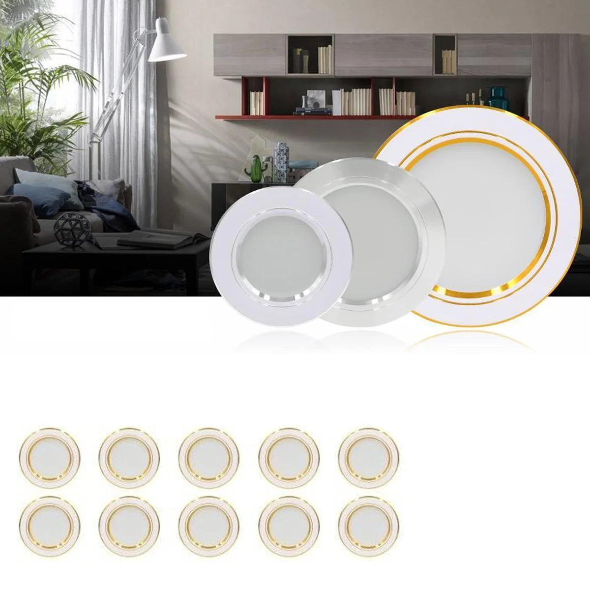 

10x LED Downlight 220V 240V 5W 9W 12W 15W 18W Recessed Round LED Ceiling Lamps