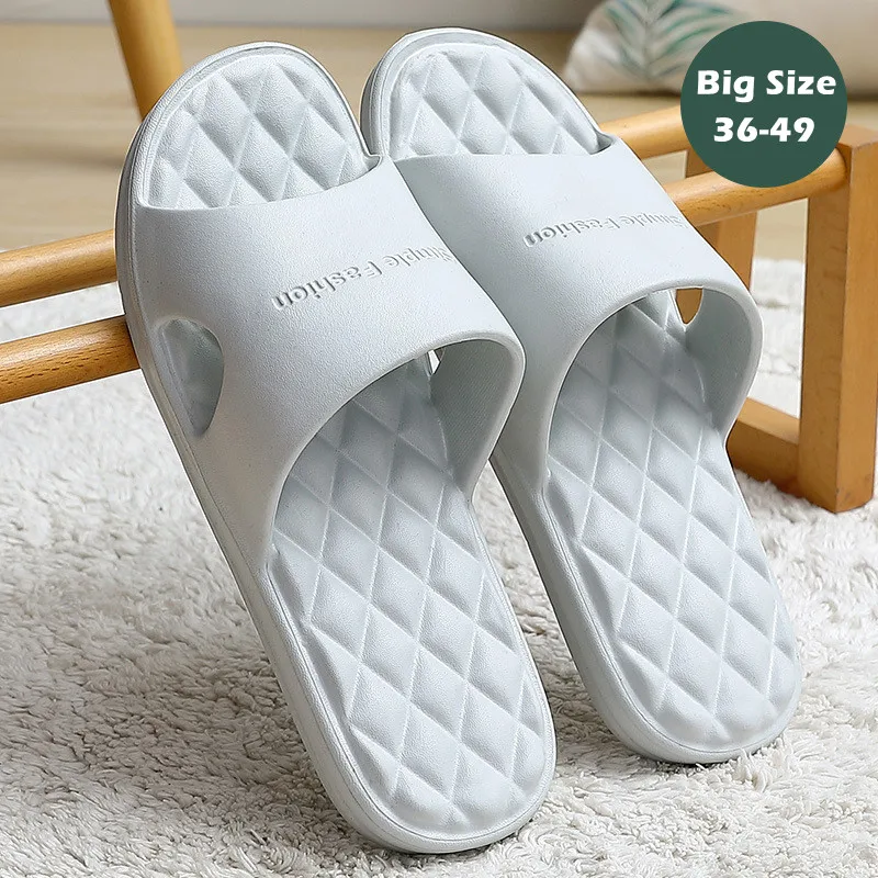 Big Size 48 49 Men Slippers Eva Soft Sole Women Home Slipper Summer Beach Sandals Couples Casual Flip Flop Shoes Bathroom Slides