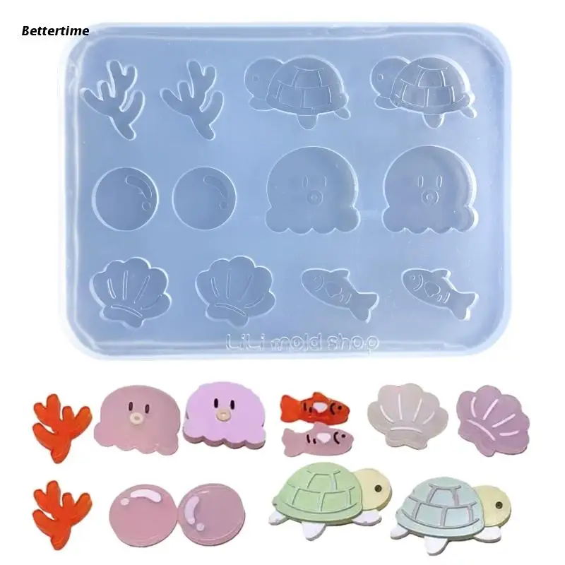 

B36D Quicksand Shaker Filler Epoxy Resin Mold Resin Filling Silicone Mould DIY Casting Tools