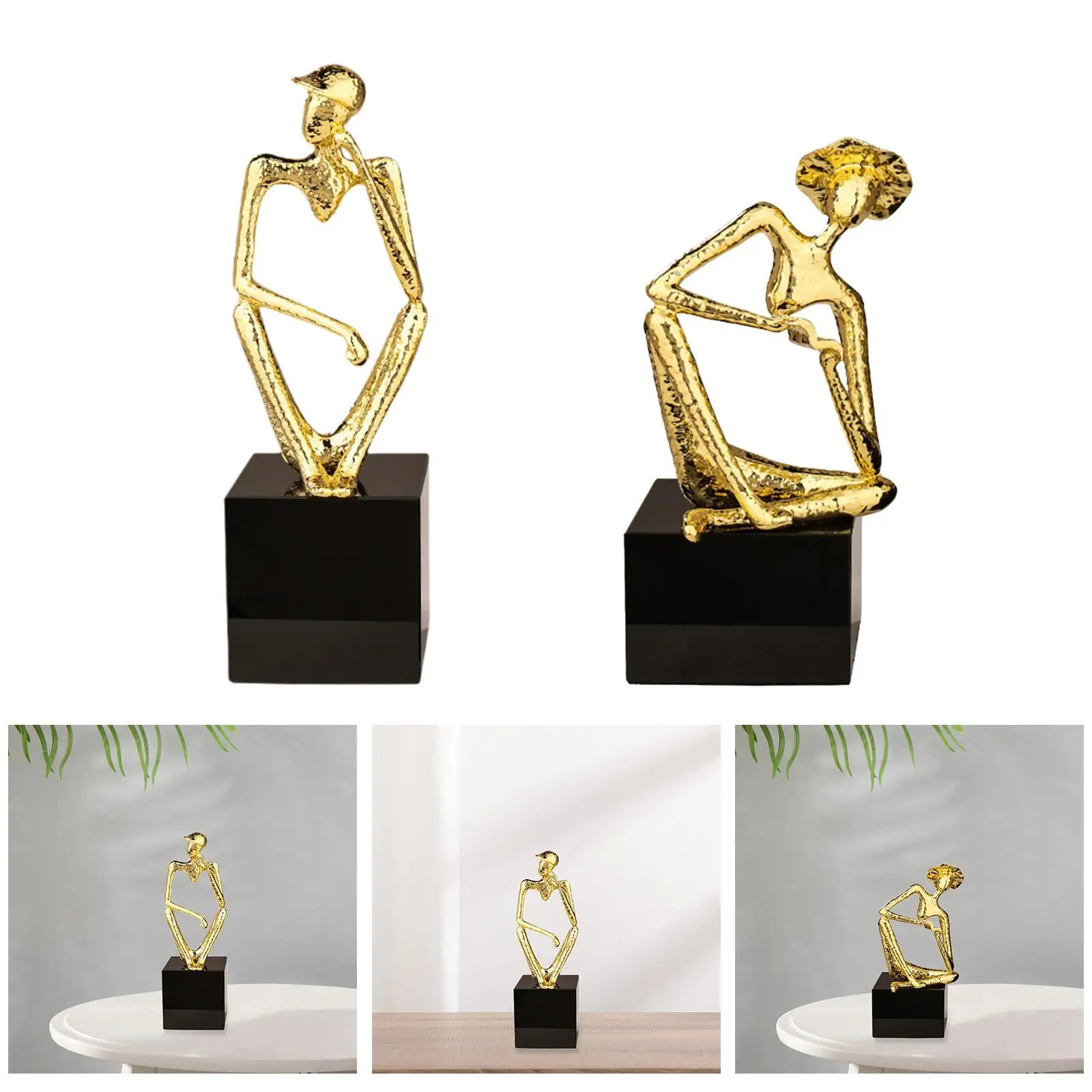 Абстрактная статуя персонажа сбор сидячей фигурки человека настольное