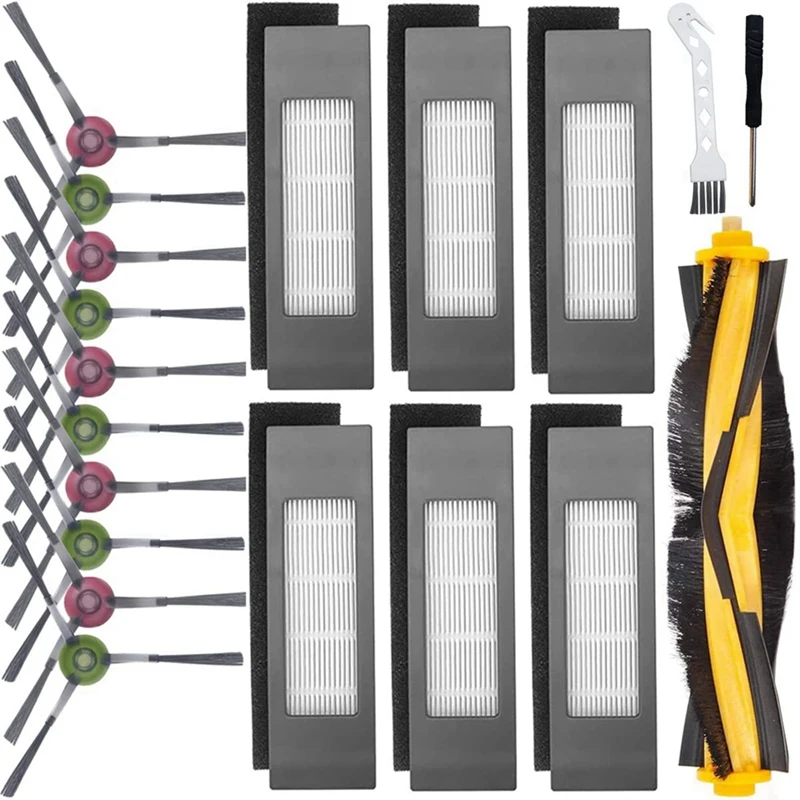 

HOT！-Replacement Roller Brush Side Brushes HEPA Filters Compatible For Ecovacs 920 950 T5 Robot Vacuum Cleaner Accessories