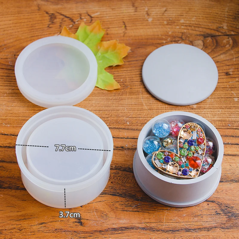 Wax Jar Silicone Molds Concrete Cement Jewelry Box for Candle Holder Plaster Bowl DIY Christmas Crafts |