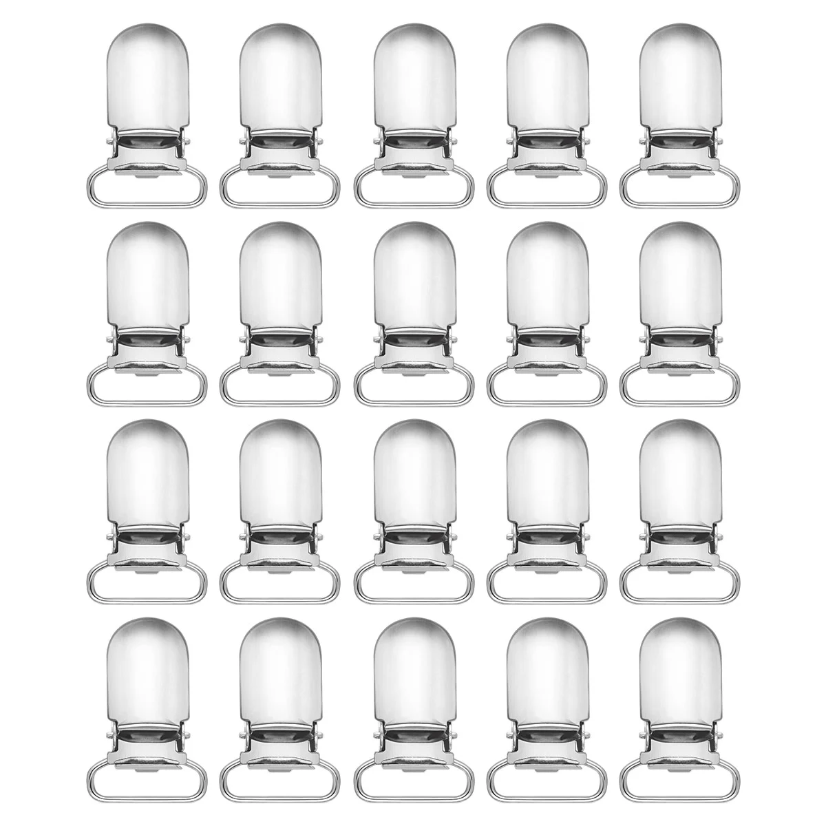 

WINOMO 20PCS 20mm Pacifier Clip with Strap Hooks Suspenders for Children DIY Holding Pacifier