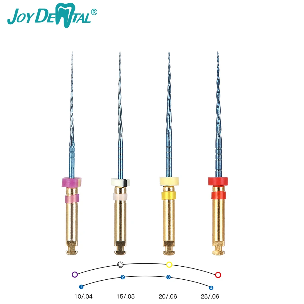 

Стоматологические сабельные эндододонтические файлы JOY DENTAL для использования двигателя Niti, роторный напильник для эндокорневого канала, с тепловой активацией, 25 мм, 4 модели