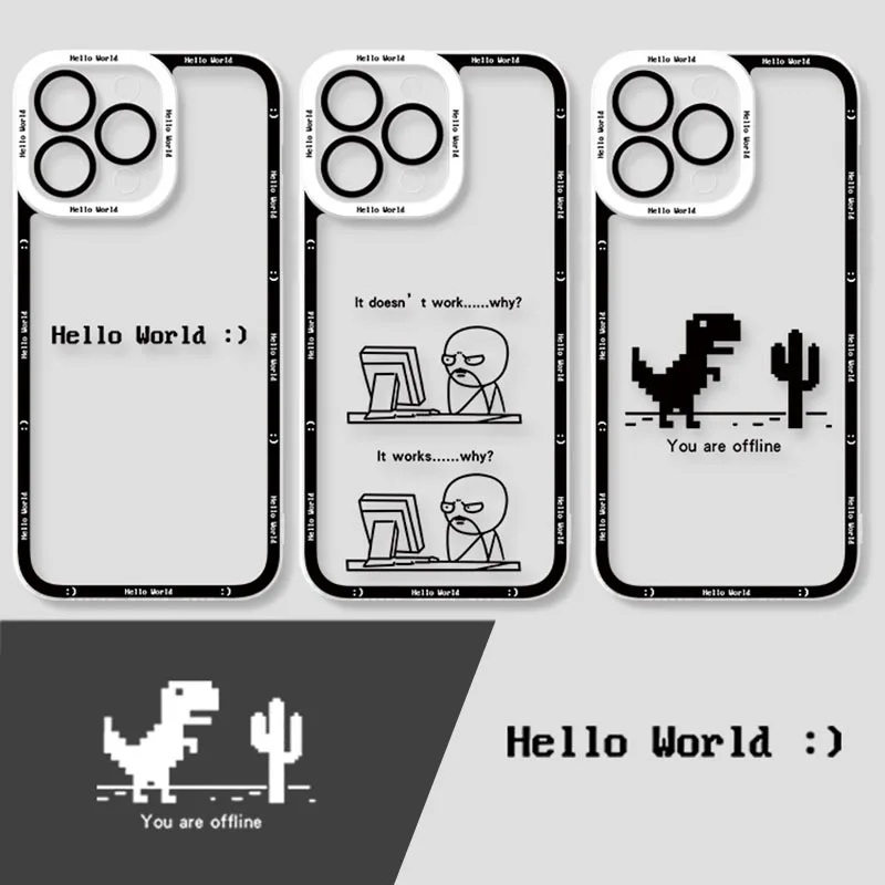 Чехол с аниме-программатором для Samsung Galaxy M53 M33 M52 M42 M22 5G M32 M13 4G M62 M51 M31S M22 M21 M12 M11 M02 M02S, прозрачный чехол