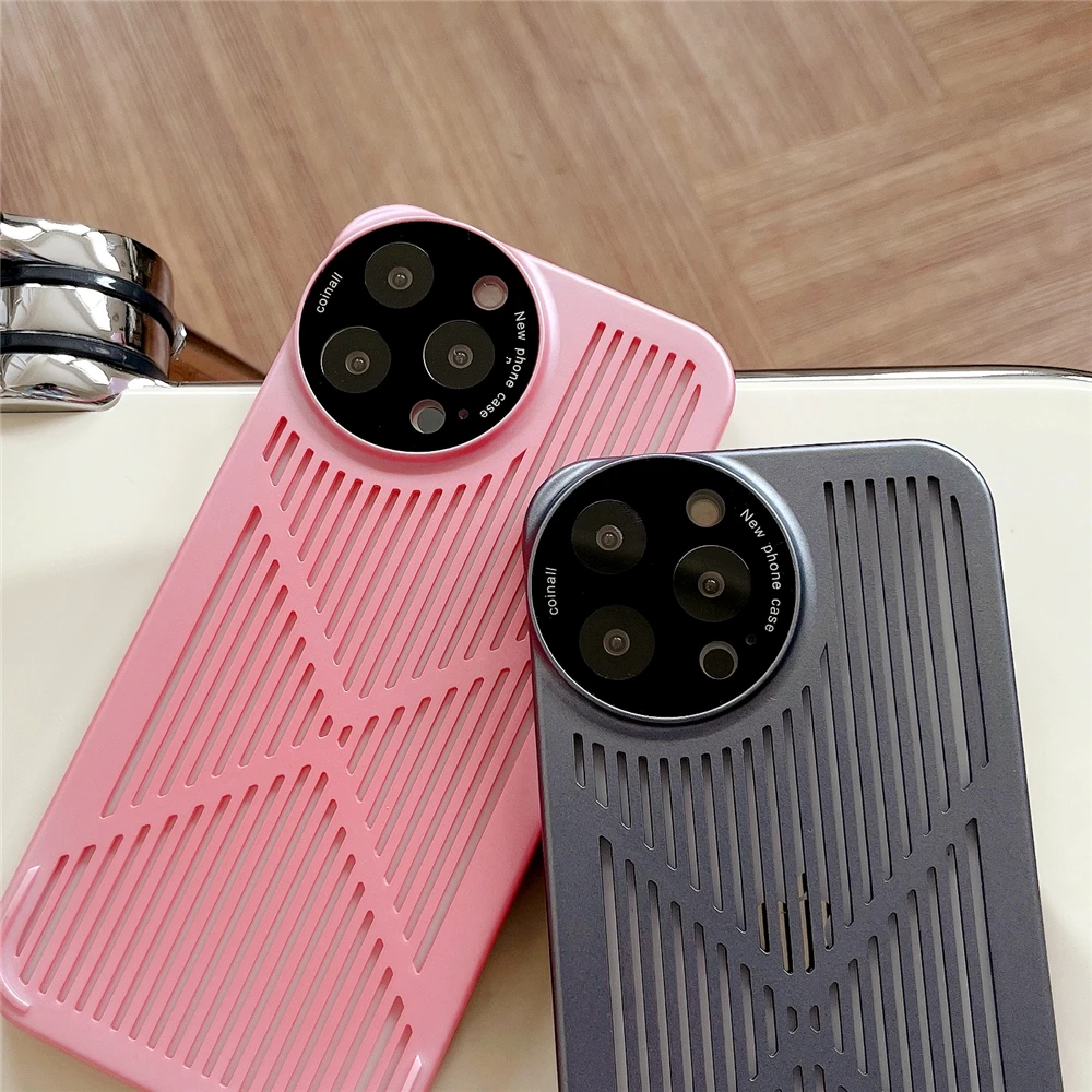 Модный летний чехол для телефона с рассеиванием тепла iPhone 13 12 11 Pro Max задняя крышка