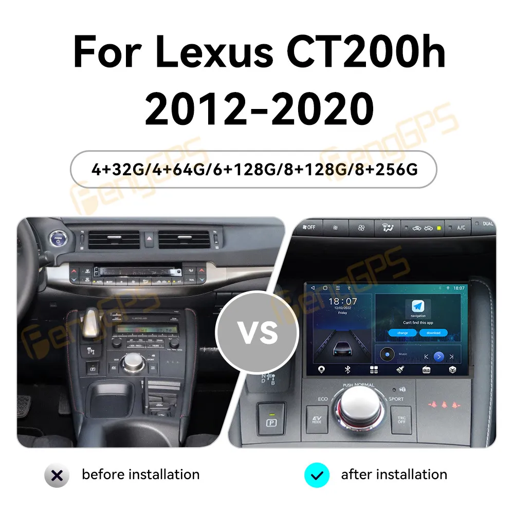 Автомобильный радиоприемник для Lexus CT200 CT200H CT 2012 - 2020 Android 2Din стереоприемник