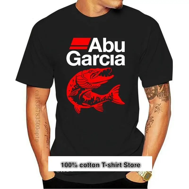 

Camiseta divertida para hombre, blanca, negra, ABU GARCIA, манга corta