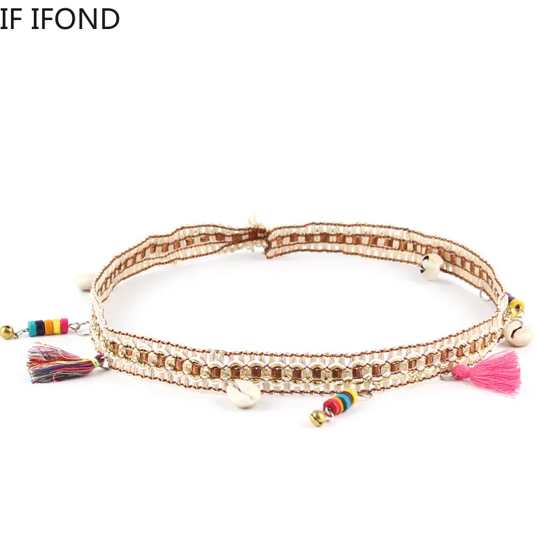 

Wholesale Handmade bohemia Decorate Band For Men Women Straw Hats Multicolor Decorate Belt For FedorasHats Western Cowboy hats