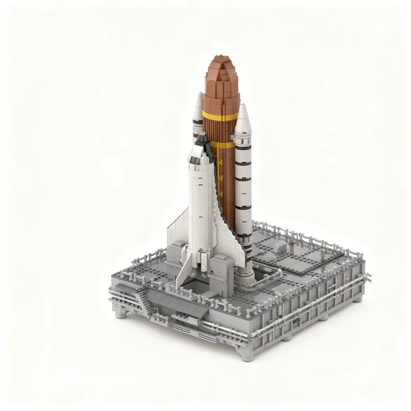 Фото 2076 деталей MOC Космический корабль и мобильная пусковая платформа MLP - Модель в масштабе 1:160, конструктор из строительных блоков, игрушка для сборки своими руками, 3D, подарок на день рождения №1
