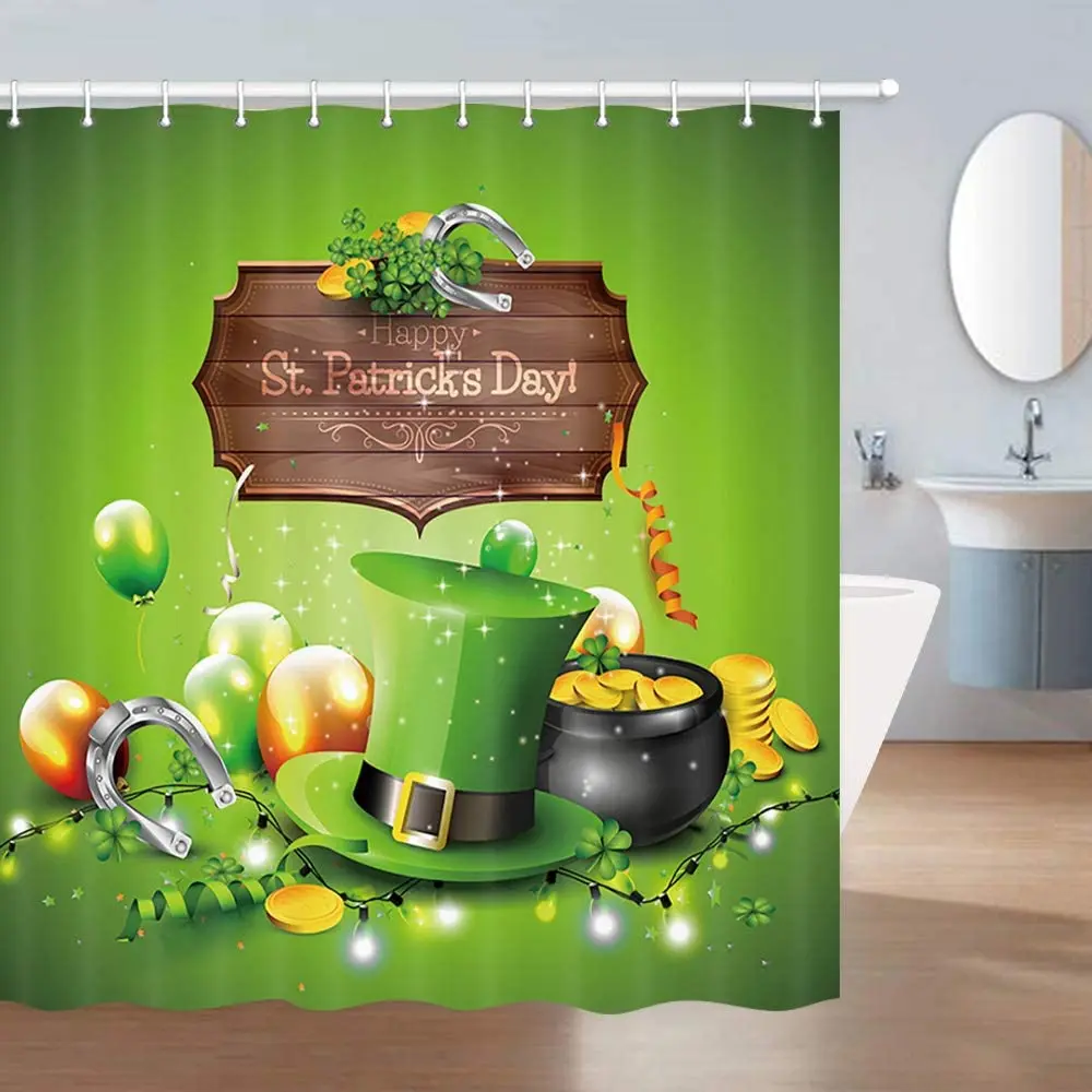 

Занавеска для душа Happy Easter с рисунком милого кролика и яйца, ромашки, цветы, Полиэстеровая ткань, занавеска для ванной комнаты, набор с крючка...