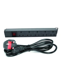 pdu power distribution unit for cabinet strip socket 5 way uk plug outlets c13 interface