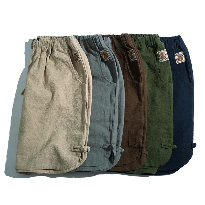 

Board Shorts Men Beach Short Homme Fashion Clohting Linen Shorts Men Breathable Lighweight Elastic Waist Loose Fit Bermudas 2022