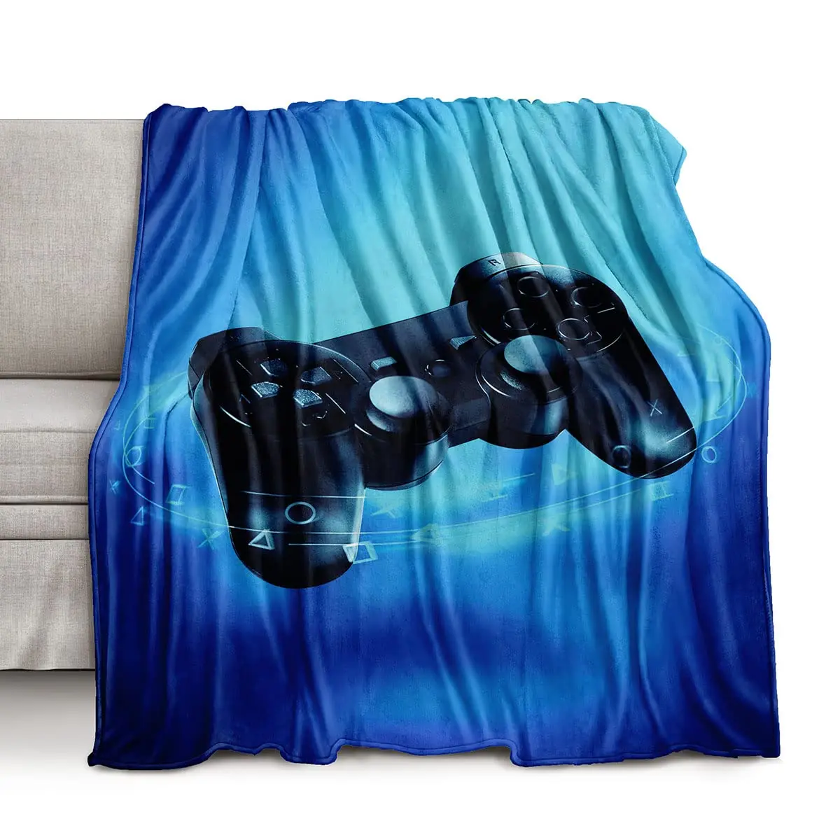 

Game Gift for Boys Game Controller Blanket Gaming Video Game Soft Flannel Throw Blankets for Couch for Kids Gamepad Blanket Cool