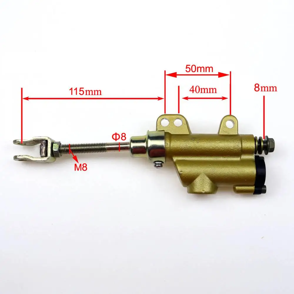 

TDPRO главный тормозной цилиндр заднего мотоцикла, насос SSR Apollo IMR для 110, 125, 140, 150 куб.см, Thumpstar Pit Dirt Bike