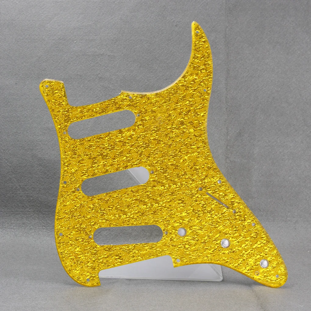 

FLEOR Sparkle Color 11 Hole SSS Pick Guard Guitar ST Pickguard Scratch Plate 1Ply Acrylic with Screws