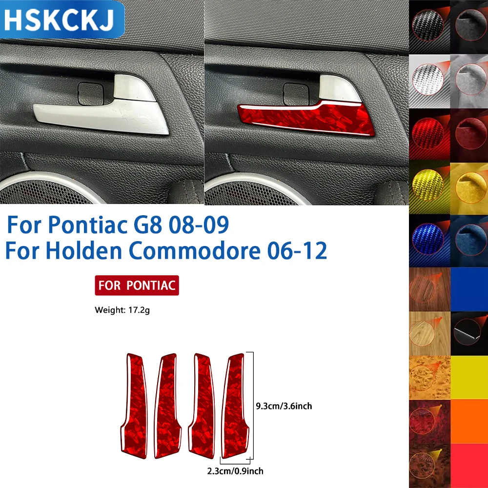 4 шт. декоративные наклейки из углеродного волокна для внутренней дверной ручки