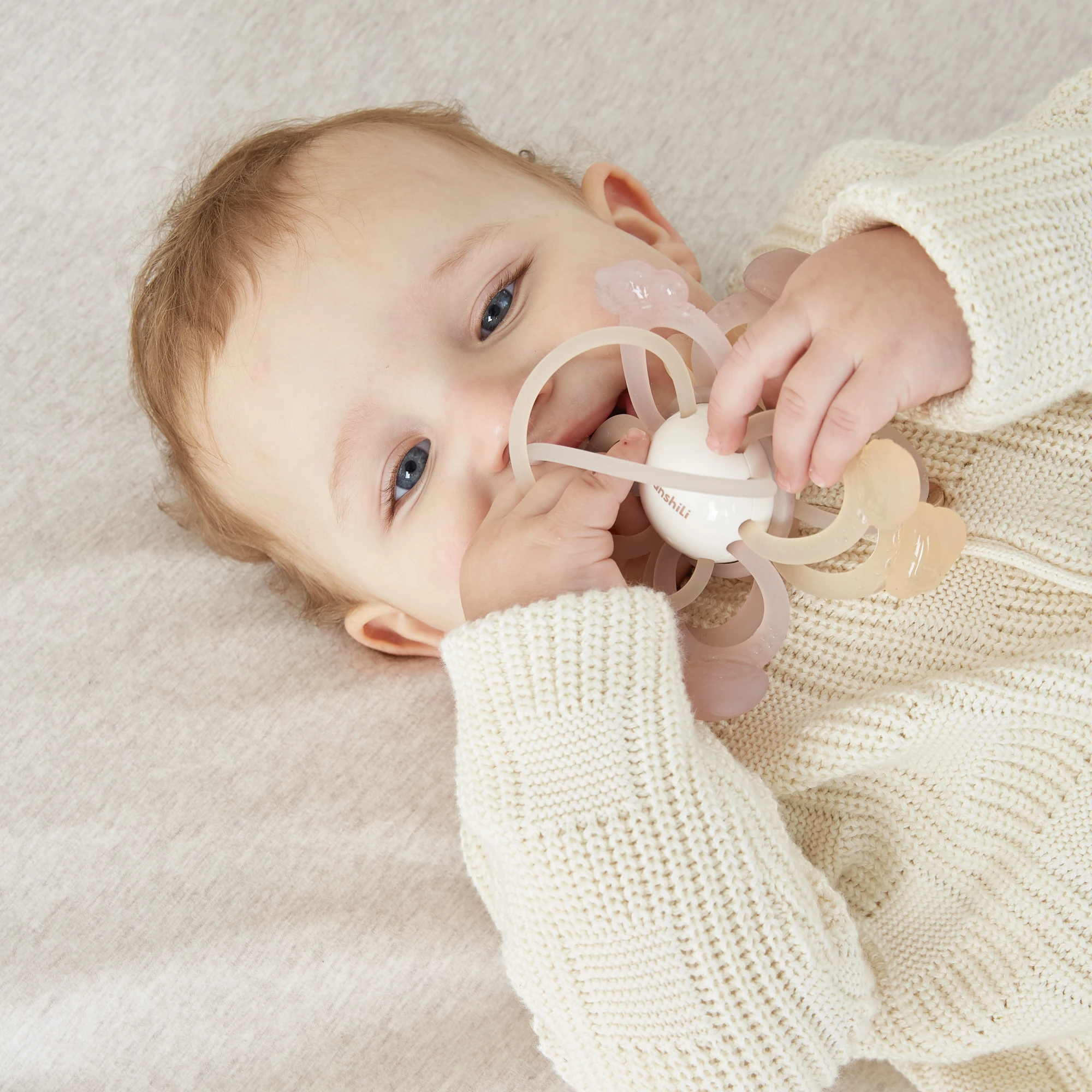 BANSHILI Baby Manhattan Ball детский прорезыватель мясорубка с ручным захватом погремушка