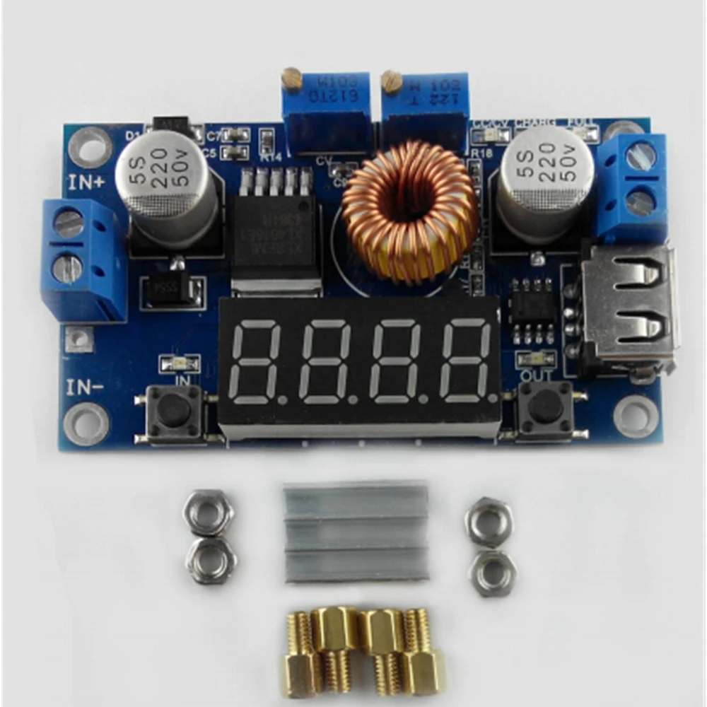 

Топ 5A CC CV светодиодный Drive литиевое зарядное устройство с понижающим модулем USB вольтметр регулируемый выход 1,25-32 В защита от перегрузки по т...