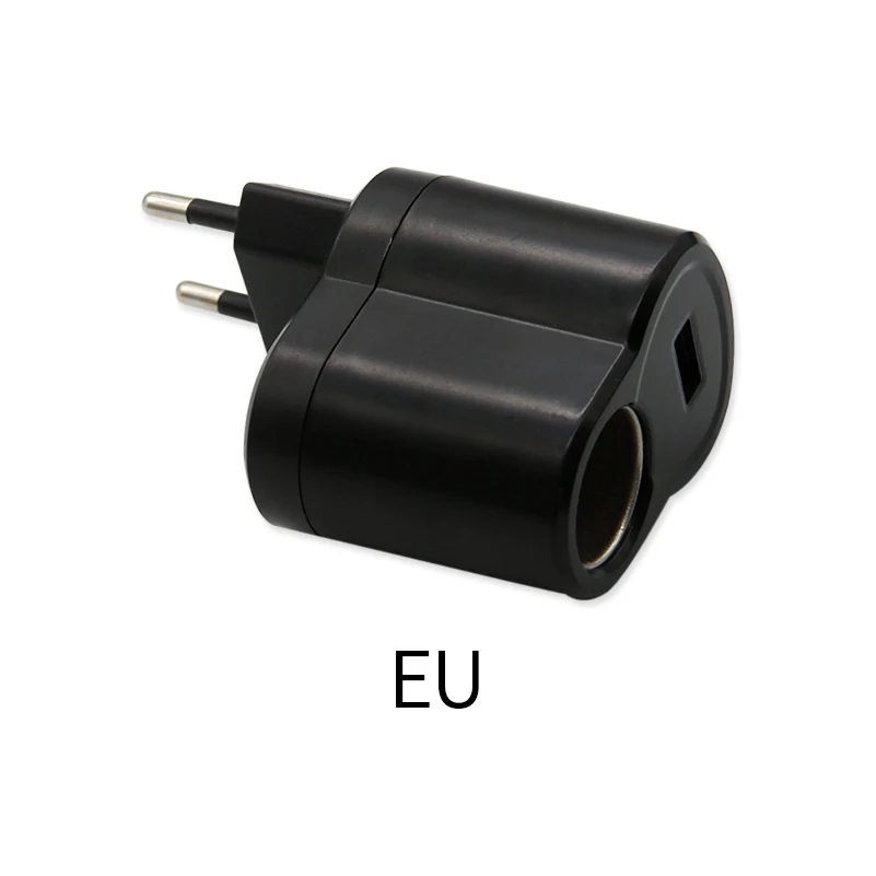 

Адаптер переменного тока с автомобильной розеткой, автоматическое зарядное устройство, вилка европейского стандарта, 220 В переменного тока на 12 В постоянного тока для автомобильных электронных устройств, адаптер прикуривателя