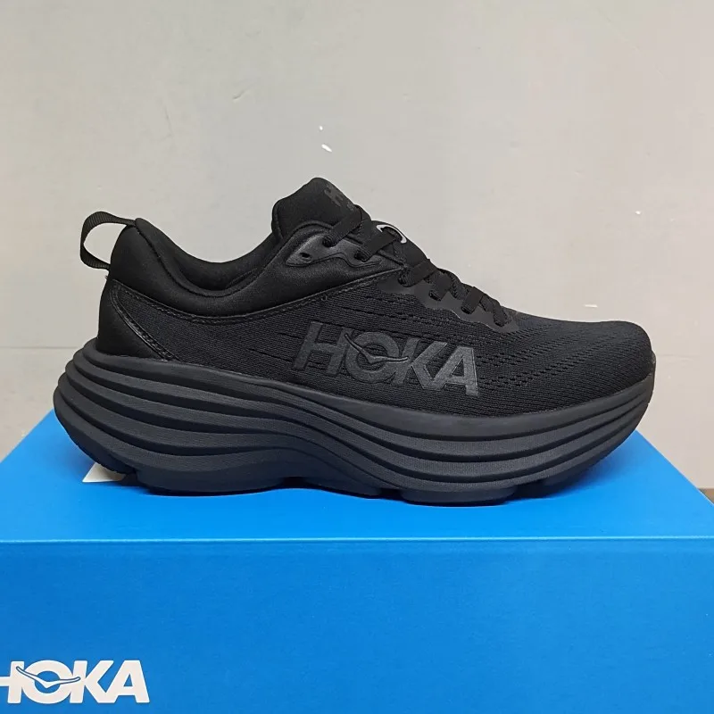 Original HOKA Bondi 8 Running Shoes for Men Women Jogging Outdoor Black Sneakers Lightweight Breathable Shock Absorb Sports Shoe