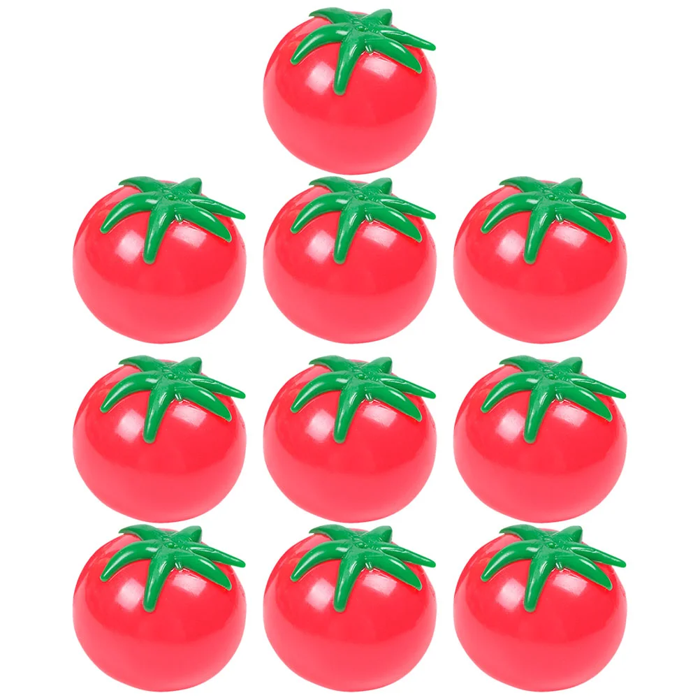 

10 Pcs Decompression Toys The Office Decor Squeeze Tomato Soft Home Stretchy Tpr