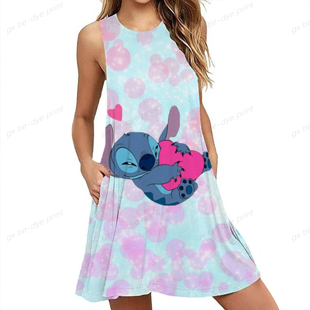 

Женское летнее мини-платье без рукавов, с карманом