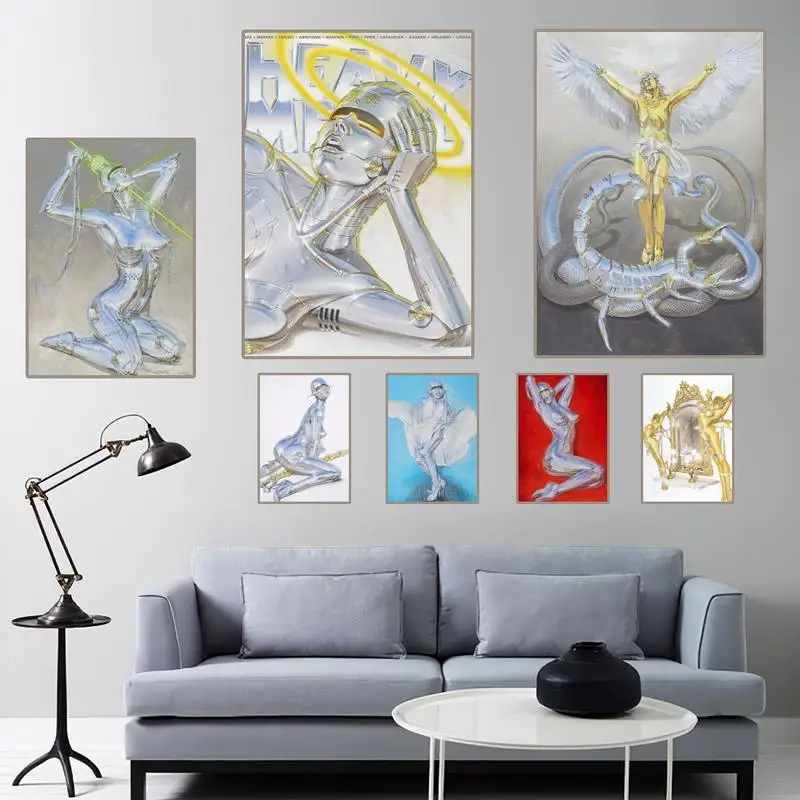 

H-HajimeSorayama Human Aesthetics POSTER Canvas Painting Pictures Home Decor