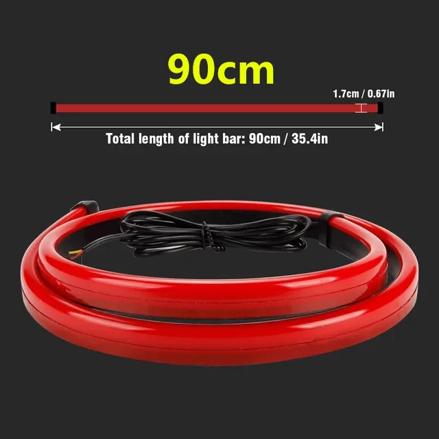 

90 см/100 см Авто высота крепления стоп для тормоза лампа для дополнительного тормоза лампа для указателя поворота Светодиодная лента водонепроницаемые аксессуары для стайлинга