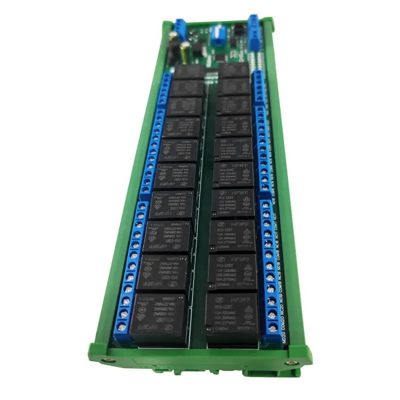 20DO 2DI 2AI RS485 переключатель цифровой аналоговый IO Modbus RTU релейный модуль с PLC