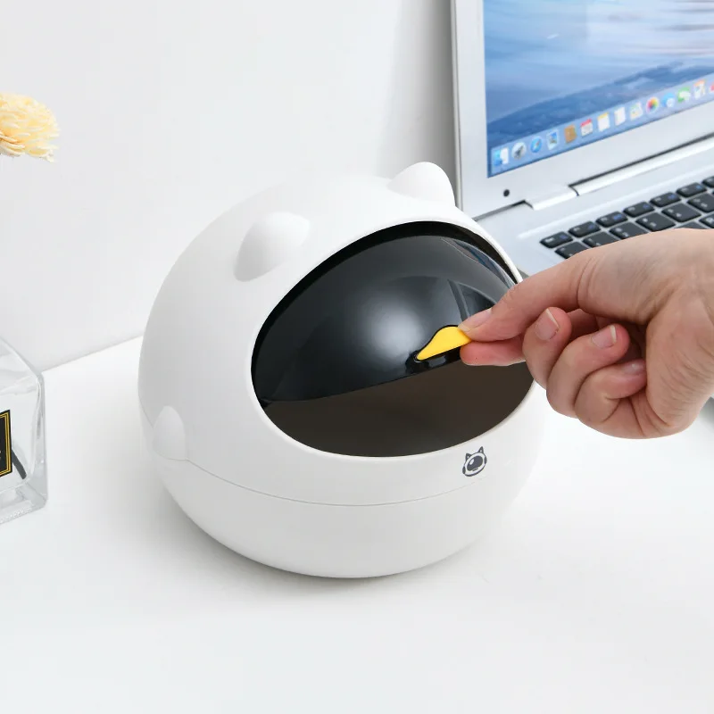 

Desktop trash can ins home living room creative small storage bucket office mini paper basket with lid small trash can