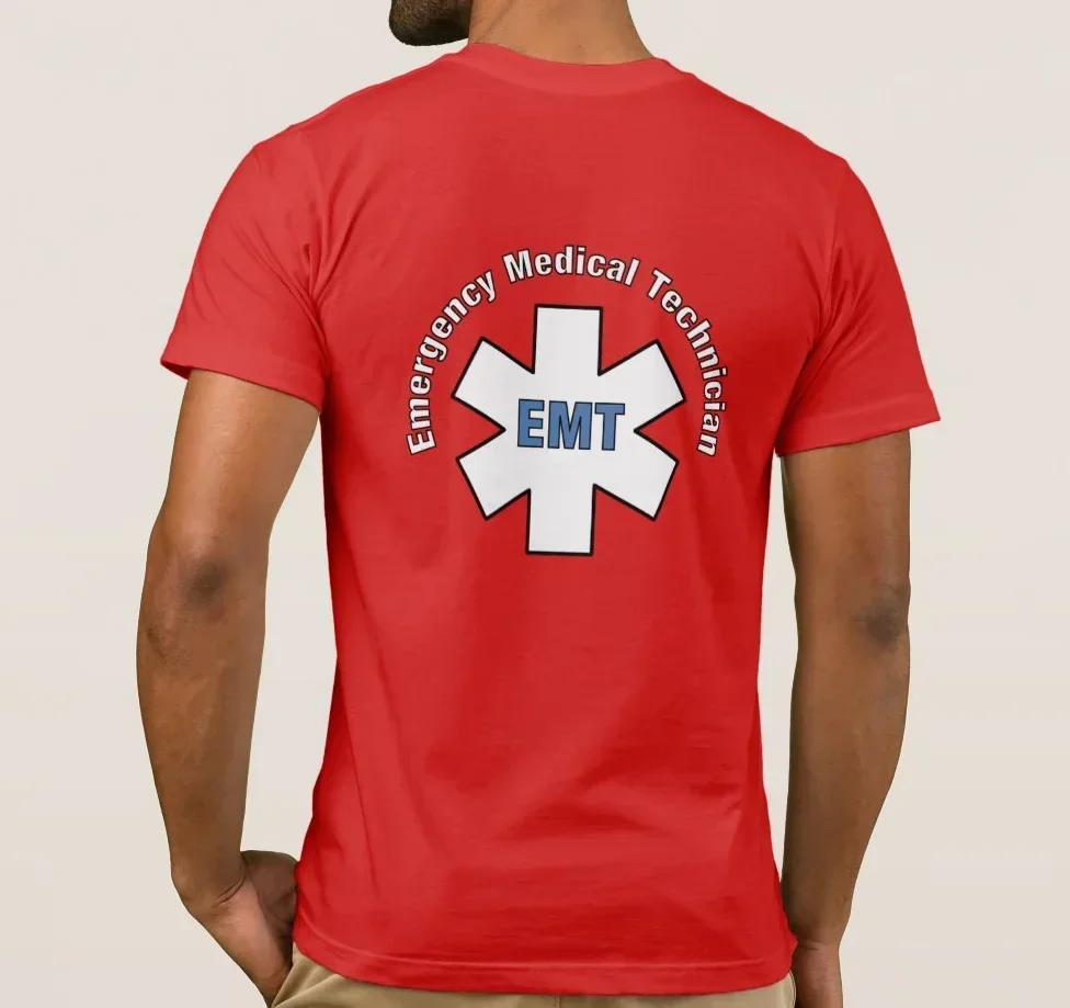 Фото Футболка Emergency Paramedic EMT Star of Life с символом, 100% хлопок, с круглым вырезом и коротким рукавом, летняя повседневная мужская футболка, размер S-3XL №5