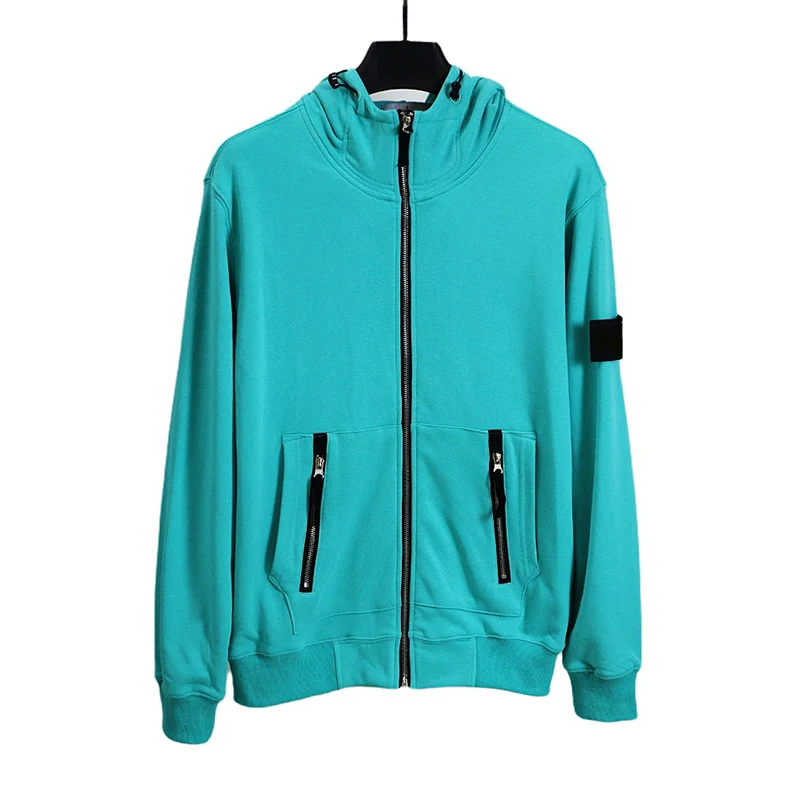 

Hoodies Men Clothing Sweatshirt Spring Autumn Couple Metal Zipper Drawstring Pocket Sweater Loose Embroidered Armband Tops MA218