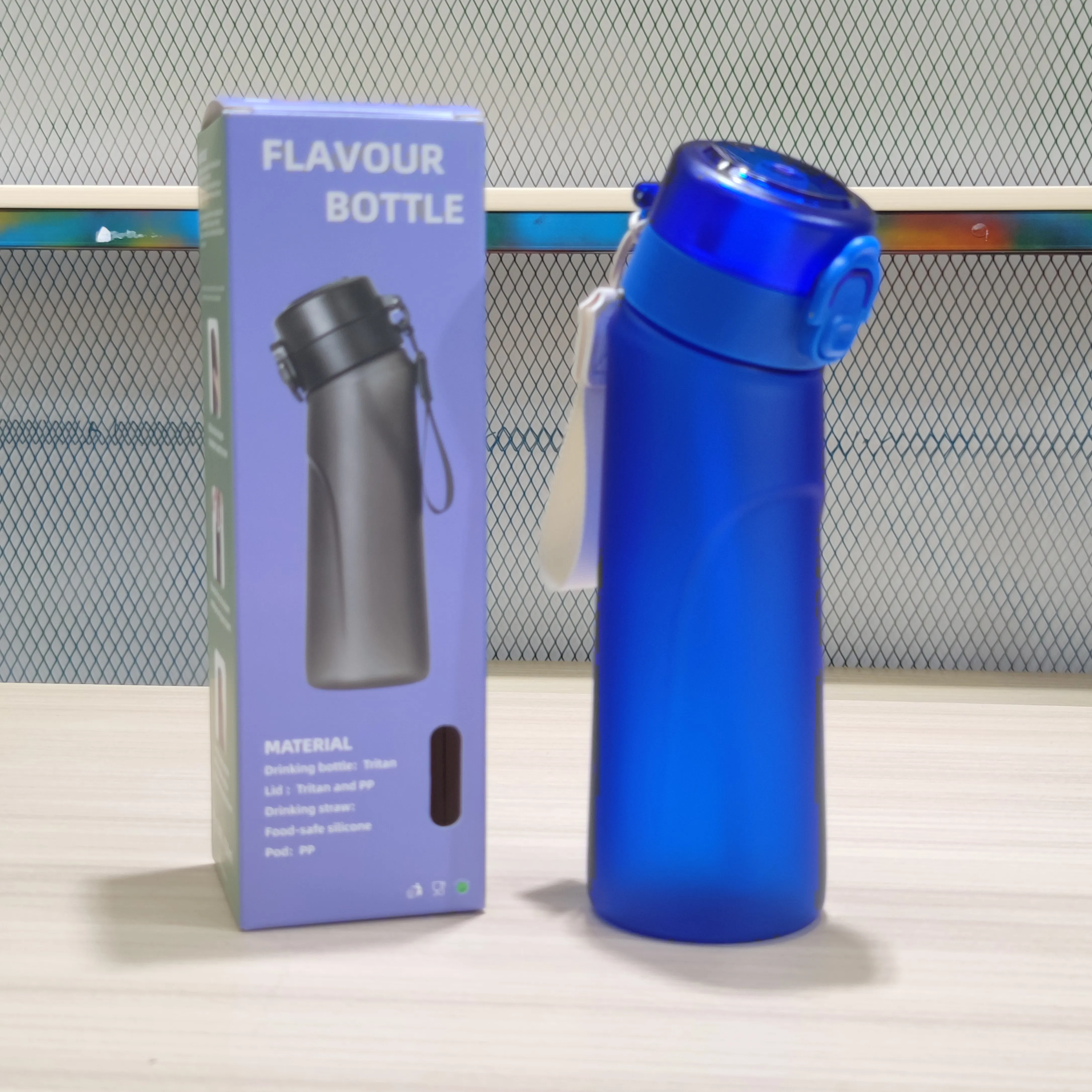 

With Water Cup Straw Outdoor Up Water Fashion Pod Flavored Flavor Scent Sports Air Bottle 750ml Capsule Fitness Bottle Water For