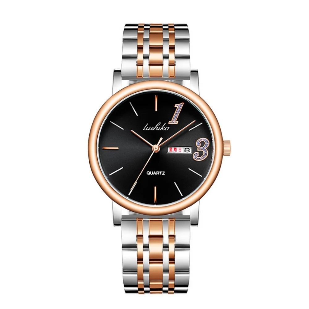 Lifetime Valentine's Day Gift Double Calendar Couple Watch