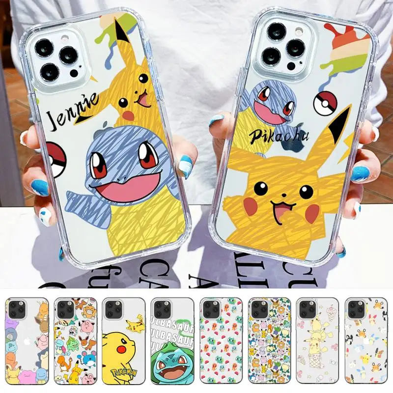 

BANDAI pokemon Phone Case for iPhone 11 12 13 mini pro XS MAX 8 7 6 6S Plus X 5S SE 2020 XR clear case