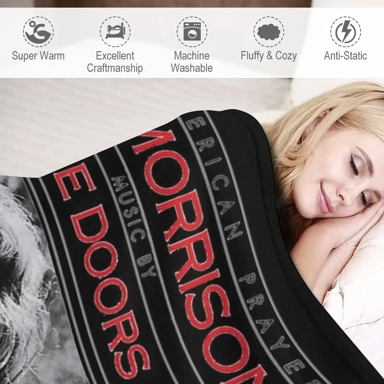 Фланелевое одеяло Американская молитва Джим Моррисон