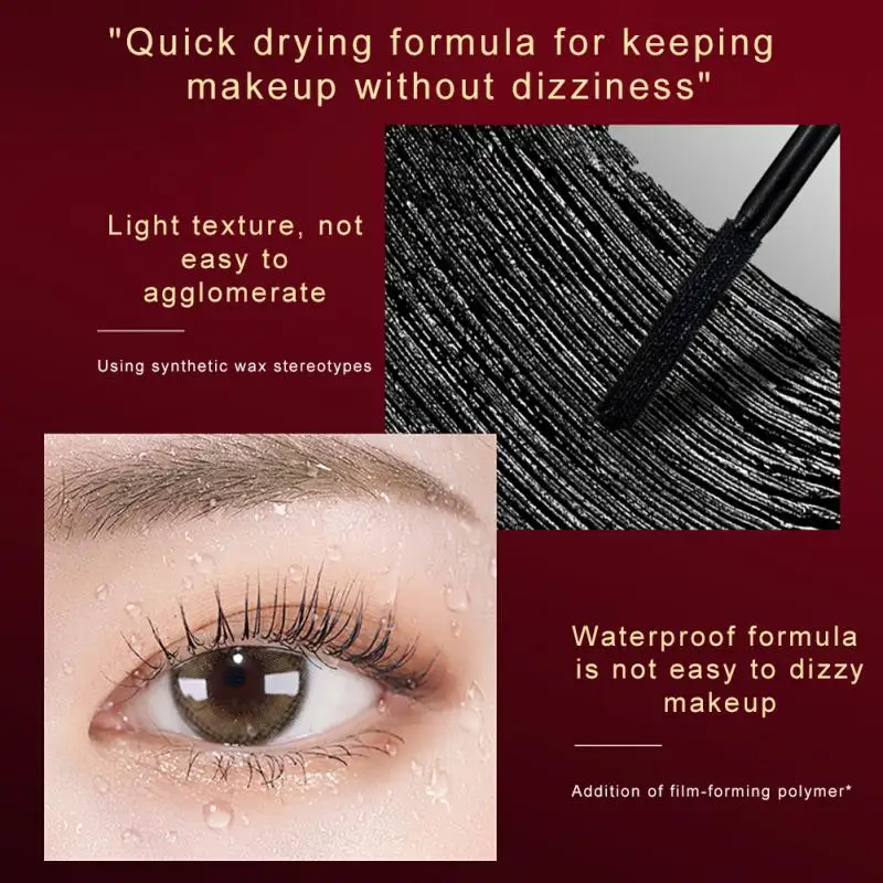 

New Black Mascara Eyelashes Mascara 4D Silky Eyelashes Lengthening Eyelashes Makeup Waterproof Mascara Volume Eye Cosmetics