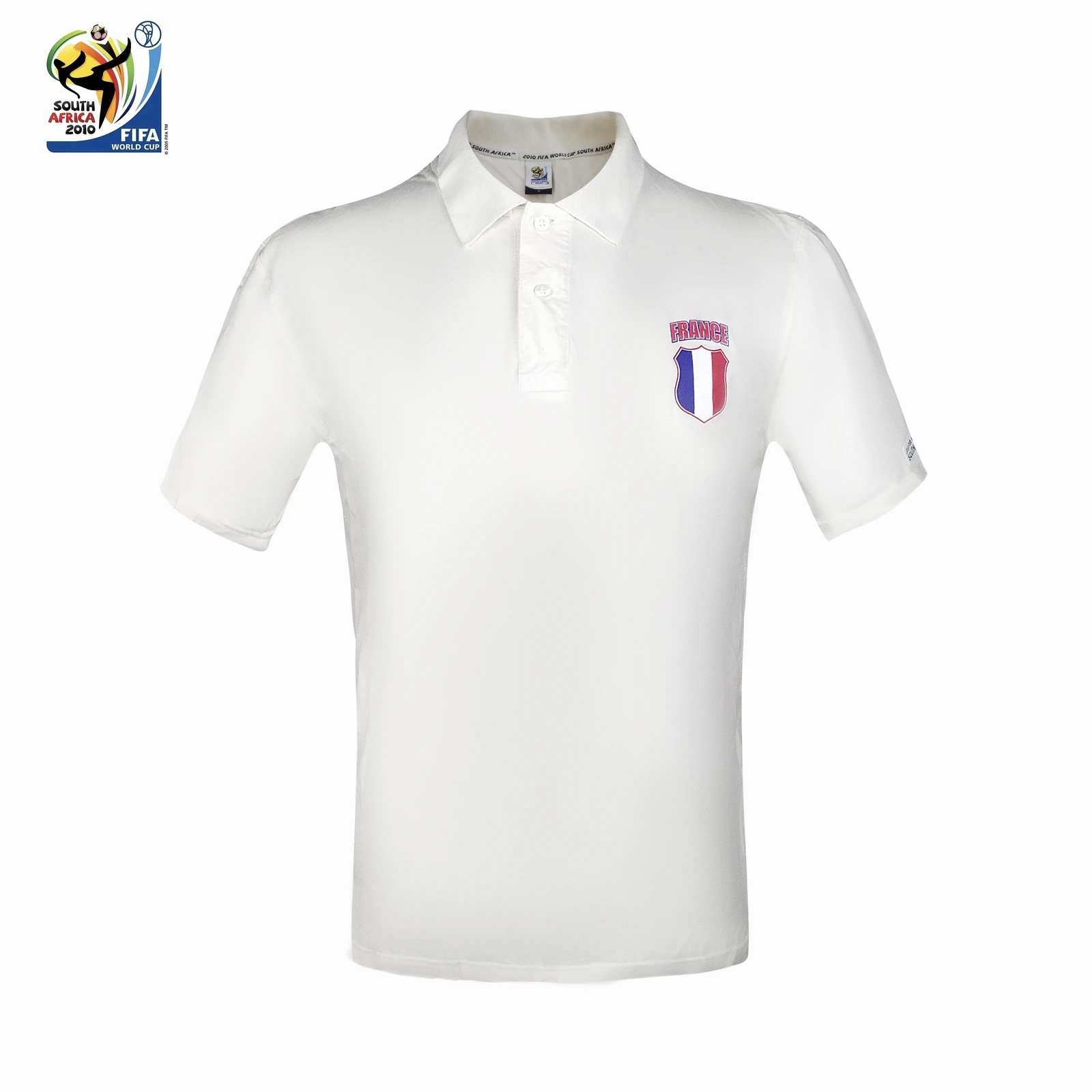 

2010 South Africa World Cup France team uniform fan shirt commemorative men's T-shirt cotton lapel