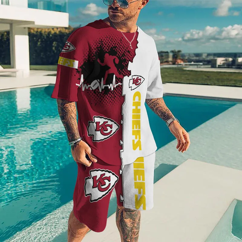

Summer 2 Piece Outfit Men T-Shirts Shorts Sets 3d Printing Men's Tracksuit Set Casual Sportswear Man Sports Suit Men Clothing
