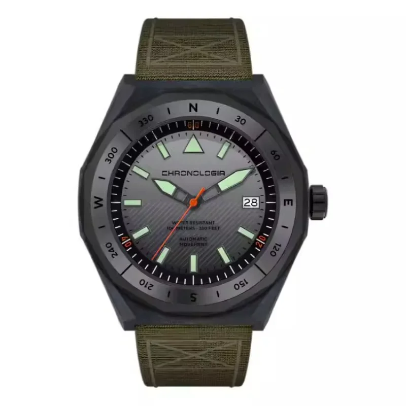 Мужские часы из углеродного волокна NH35 автоматические военные механические