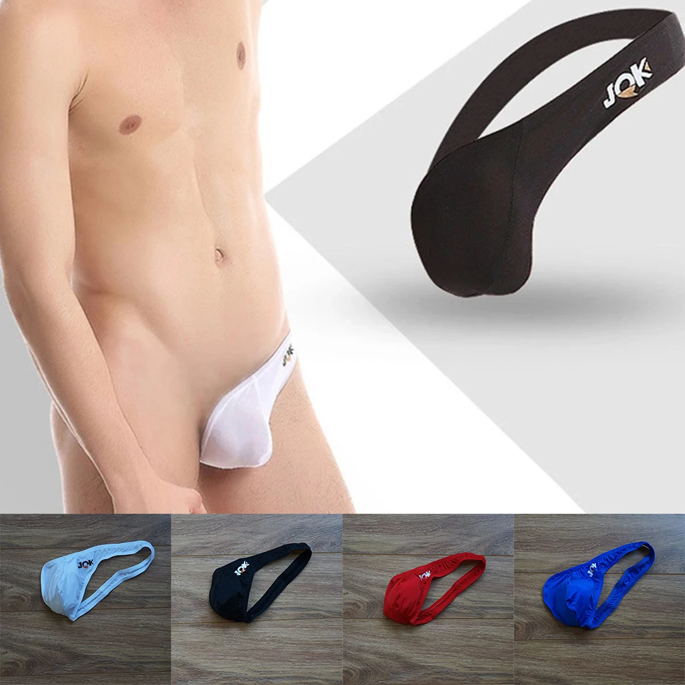

Mens Underwear Unilateral Tie Accessories Fashion For Man Lingerie Low Waist Nylon Solid Color T Pants 2022 New