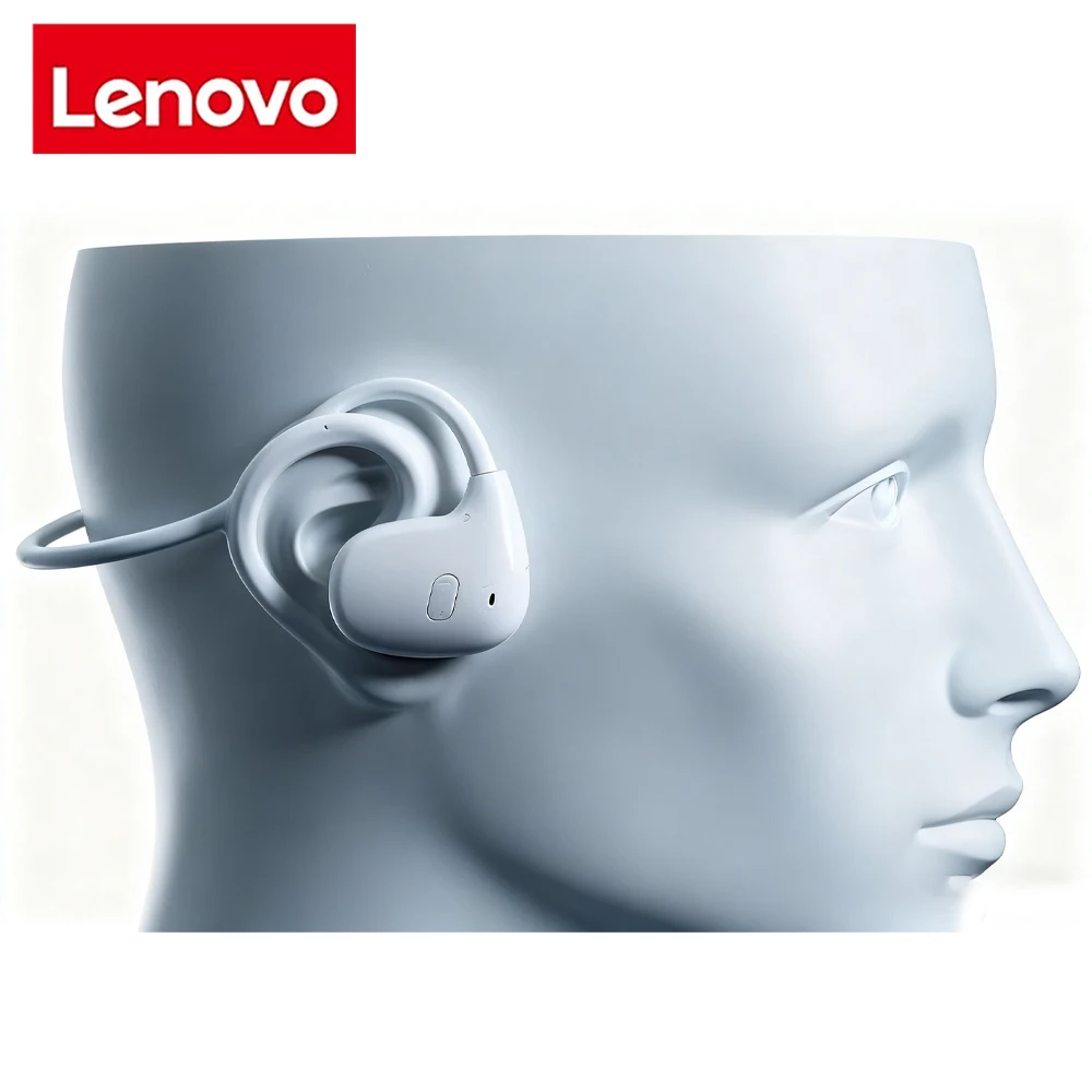 Фото Lenovo Bluetooth 5.3 Наушники Беспроводные водонепроницаемые наушники костной проводимости Стерео наушники-вкладыши Спортивные наушники с микрофоном №1