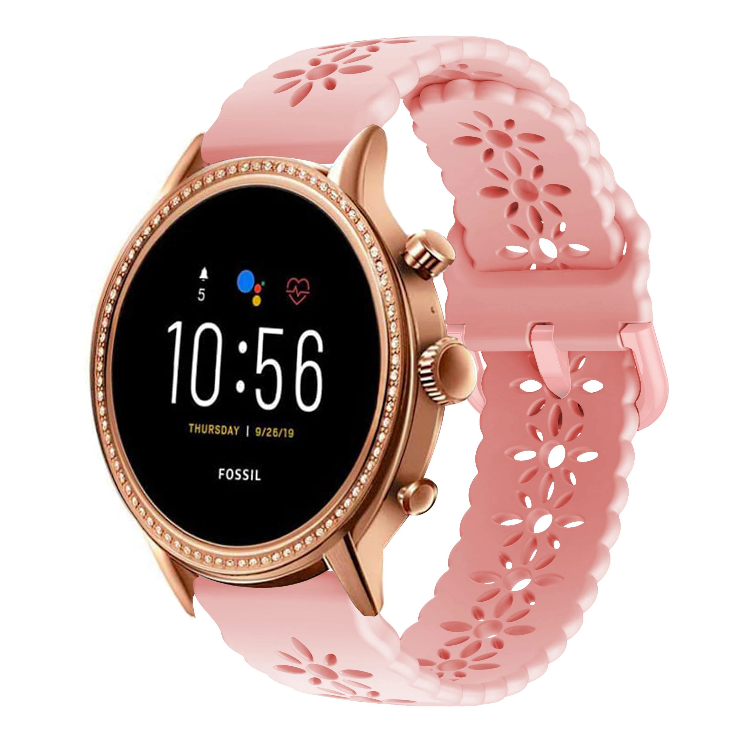 

Силиконовый ремешок 22 мм для Fossil Gen 5 Carlyle/Gen 5 Julianna/Gen 5 Garrett /Gen 5 Carlyle HR свадебные кружевные силиконовые ремешки для девочек 22 мм