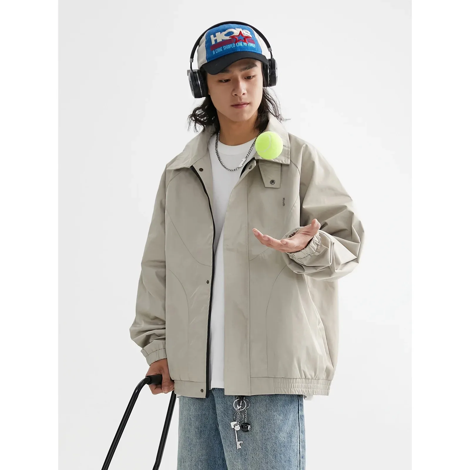 Городская мода Новинка Весна 2024 мужская куртка базовая стильная рабочая одежда с