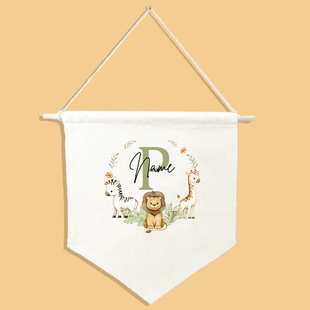 

Деревянный подвесной флаг с именем