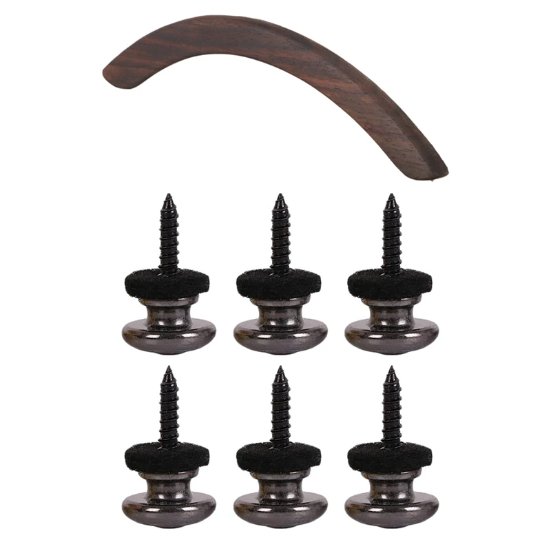 

1 шт. фигурный твердый держатель для гитары, искусственные и 6 шт. ремешков для гитары с грибами, кнопки, ремешки, замки