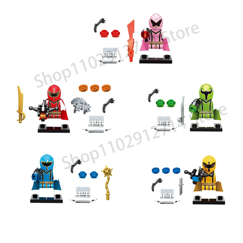 S Red Warrior Mighty Morphin Bricks Toys For Children